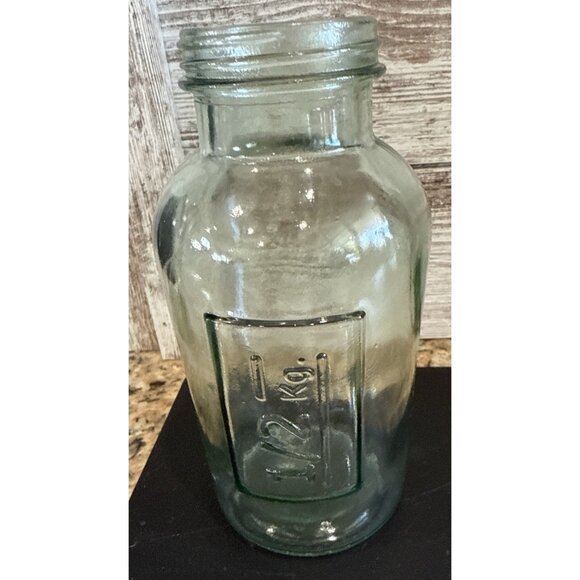 1/2 Kg Light Green Bottle Vintage 6.5” - Picture 7 of 9